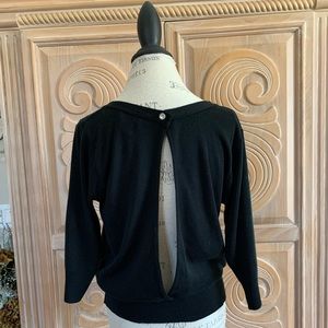 Pretty open back black sweater. Size X-Large